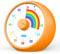 Visual Timer pour Les Enfants, Cuisine Salle de Classe Compte à rebours de 60 Minutes, Outil de Gestion du Temps de Bureau pour Les Enfants, opération silencieuse, pomodoro Timer (Orange)