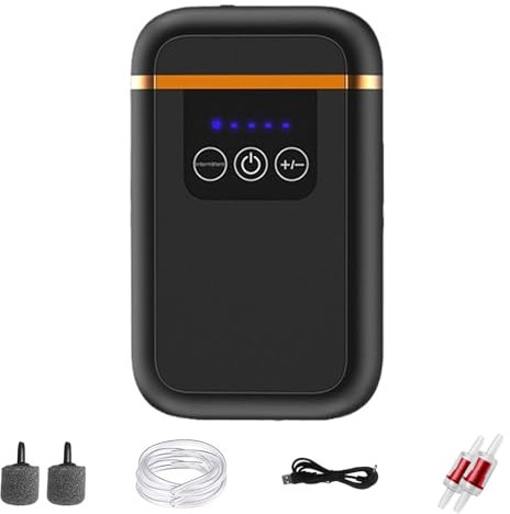 Aquarium Air Pump, Quiet Oxygen Pump, Fish Tank Air Pump, Rechargeable Oxygen Pump, Adjustable Aquarium Pump, Fish Tank Oxygen Pump, Aquarium Aerator Pump for Aquarium, Fish Tank
