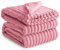 RUIKASI Kuscheldecke Flauschig Decke Rosa - 220x240cm XXL Fleecedecke Sofadecke Couchdecke für Wohnzimmer Deko Blanket, Weiche Wolldecke Warme Korddecke als Tagesdecke