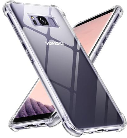 Xiltlly Hülle Durchsichtig für Samsung Galaxy S8 mit Stoßfest Schutzecken, Dünne Weiche Transparent Handyhülle Flexible TPU Protective Case Sturzfest Schutzhüllen (5.8 Zoll) - Clear