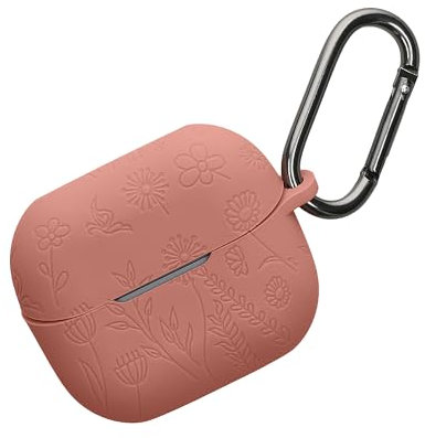 kwmobile Custodia per Samsung Galaxy Buds 3 / Galaxy Buds 3 Pro Cover - Protezione Auricolari Wireless in Silicone - Antigraffio e Antiurto con Moschettone - Rilievo Petrolio
