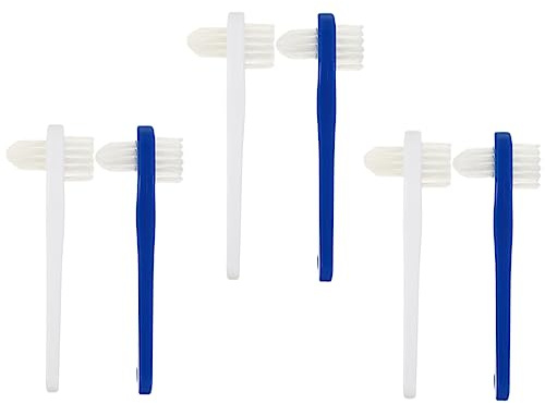 SOESFOUFU Doppelseitige Zahnbürsten für Prothesenreinigung 6 Stück-pack für Erwachsene Kleine Zahnbürste mit Ergonomischem Design aus Pp Unterwegs Geeignet