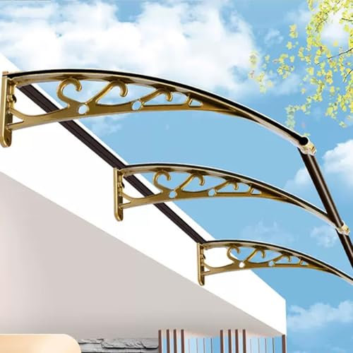 Modernes Design, gebogene Tür und Fenster, Baldachin, leise Verlängerung, Aluminium, für den Außenbereich, Veranda, Vorzelt, perfekt für Terrasse/Garten/Veranda/Dach (60 x 60 cm)
