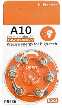 HEEZOU Pack Batteries À Boutons 6PCS A10 pour L'équipement Auditif Offrant Une Sortie Stable 1 45 V Convivial À l'environnement