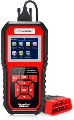 KONNWEI KW850 OBD2 Diagnosegerät Auto Scanner, Professioneller KFZ Fehlercodeleser mit Vollständiger OBDII/EOBD Funktion, Motordiagnose & Auslesegerät für Alle Fahrzeuge ab Baujahr 2002