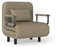 Fabulcozy Sessel für Einzelbett, ausklappbar, Erwachsene, Sessel, Schlafsofa, Schlafsofa, 4-in-1, großer Komfort, Kissen, Armlehnen, Metall, 60 x 68 x 85 cm, Khaki