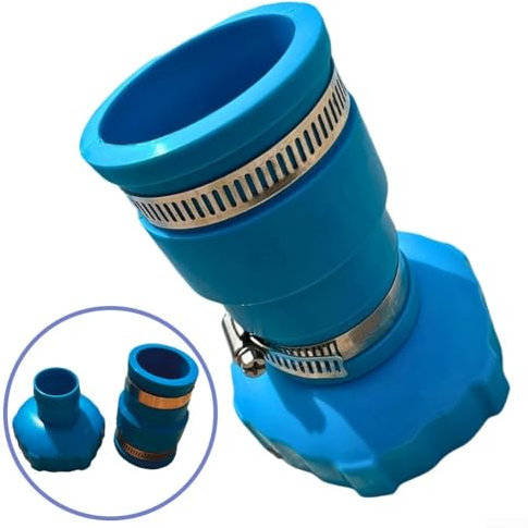 Besttoolifes Schwimmbad Skimmer Schlauch Adapter Stecker Kit für Intex Pool mit Gummikupplung Metallschellen 1,5 Zoll Pool Schlauch Blau Basis