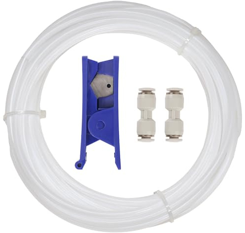 Sovol PTFE Schlauch 2,5mm ID 4mm OD, 5m (inkl. 2 Kupplungen + Cutter) für Bambu Lab X1/X1C/P1P/P1S/A1/A1 Mini, für Prusa MMU3, für Creality K1 Max/Ender 3 V3 & Direktantruck, Weiß