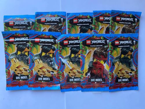 Lego Ninjago 10x Booster Pack Trading Card Game Die Insel Blue Ocean Serie 6 Sammelkartenspiel 50 Karten - verpackt in Lego Tüte