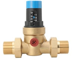 Druckminderer Wasser 1 Zoll Außengewinde DN25 Wasserdruckminderer Mit Mesh Filter, Wasser üBerdruckventil Aus Messing zur Regulierung des Wasserdrucks, 0–6 Bar Einstellbereich, -25–70 °C
