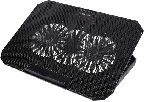 Garneck Refroidisseur pour Ordinateur Portable Ventilé à Quatre Vitesses Dissipation Thermique 14-15,6 Pouces Support Abs Noir pour PC Portable