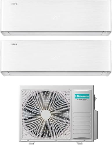 QH35+QH50+3AMW62U4RJC - Climatizzatore Dual Split, 12000+18000 Btu, con Pompa di Calore, Gas R32 Wifi, Classe energetica A++/A++