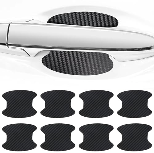 Door Handle Cup Scratch Protector for Ford KA+ 3 UK/FK I 2016-2018 TPU Paint Protection Film Car Door Bowl Cover Guards Anti-Scratch Handle Sticker Decals for Vehicle Carbon Fiber