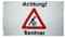 Fahne/Flagge Achtung Rentner 90 x 150 cm