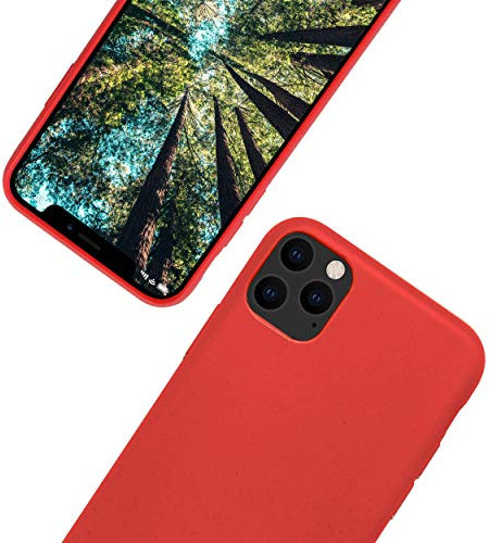 eplanita Bio iPhone 11 Pro Hülle, Pflanzenfaser, Fallschutz Cover, Langlebig und Nachhaltig (Rot, iPhone 11 Pro)