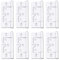 Cabinet Hinges Karcy Non-Mortise Door Hinges 3 Inch Removable White Set of 8
