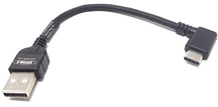 SYSTEM-S - Cable USB 3.1 Tipo C acodado 90° a USB 2.0 A (10 cm)