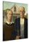 PICANOVA – Grant Wood – American Gothic 75x100cm – Bild auf Leinwand – Premium Kunstdruck Auf 2cm Holz-Keilrahmen Für Schlaf- Und Wohnzimmer – Klassische Kunst