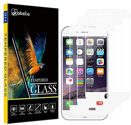 AKABEILA Vetro Temperato Compatibile Per iPhone 6S Pellicola Protettiva Per iPhone 6 [3 Pezzi] [Copertura Totale] HD Anti Graffio Pellicola Anti-bolla [Durezza 9H] Proteggi Schermo, Bianca