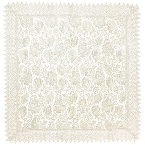 EUROSTYLE Tischläufer-Set, Tischläufer, geschnitzt, aus Makramee-Spitze, Art. Alfe aus Polyester (quadratisch, cremefarben)