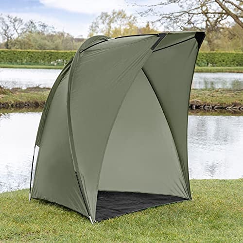 ATLAS Fishing Day Shelter Bivvy - 1 Person Fishing Tent with Fibreglass Poles and Carry Bag