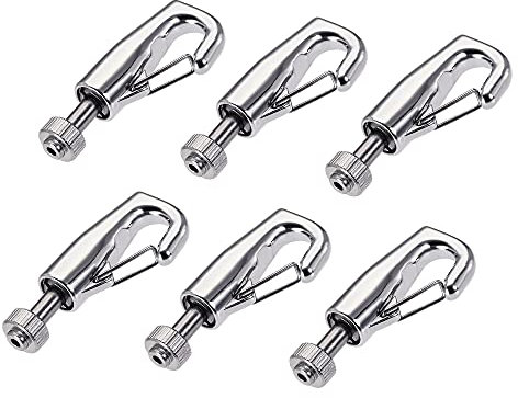 Sourcing Map Picture Hanging Wire Hooks, 6pcs 7.5mm Open Adjustable Copper Hooks for Home Art Gallery Display Kit