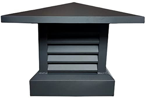 LXLTL Villa Sombrero de Chimenea de Aleación de Aluminio Cubierta de Chimenea para Estufa Sombrero de Chimenea,Gris,25x25cm