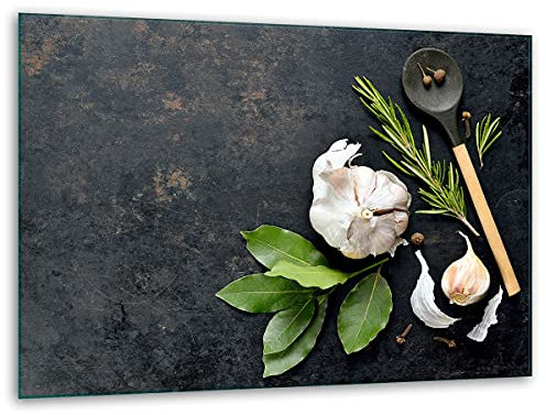 TMK, Schneidebrett glas 40x30 mit motiv Küche Schneideplatte, Herdabdeckplatte deko glas