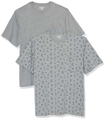 Amazon Essentials Men's T-Shirt Slim-Fit Short-Sleeved Crewneck Pocket, Pack of 2