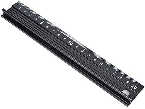 Regla de corte de oficina duradera tipo L aleación de aluminio para accesorios de oficina suministros de oficina (tipo L 20 cm)