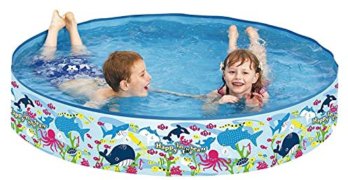 ASAB Inflatable Paddling Pool | Large Capacity Swimming Pool for Kids & Adults | Indoor Outdoor Paddling Pool | Garden Backyard Fun Family Friends Summer | Easy-Set Paddling Pool | 150 x 25cm