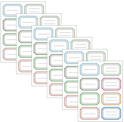 Briartw 30 Stück Etiketten-Aufkleber Memo Hinweis für Aufbewahrungstaschen Bücher Notizen POP Lebensmittelaufbewahrung Küche Organisation 8 Farben pro Blatt