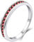 YL Damen Ewigkeitsring 925 Sterling Silber Schliff Januar Geburtsstein Granat Jahrestag Verlobungsring(Größe 60）