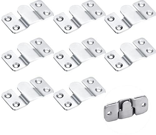 Recessed Hidden Mounting Brackets,4 Pairs Stainless Steel Premium Flush Concealed Mount Brackets Wall Mount Hardware Hanging for PicturesphotoMirrorsPhoto Frame Headboard Wall Sofa Fixing Bracket