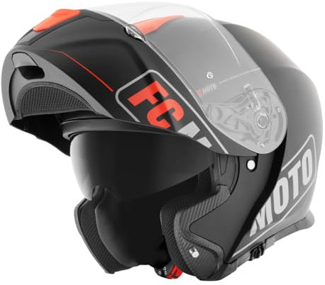 FC-Moto Novo Straight Klapphelm, schwarz/orange, L (59/60)