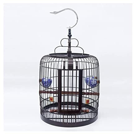 LIOONS eleganter Vogelkäfig Vintage Vogelkäfige Einfaches tragbares Vogelhaus Schmiedeeisen Vogelkäfig Runde Vogelkäfige zum Aufhängen Flugkäfig für kleine Vögel Exquisit schön