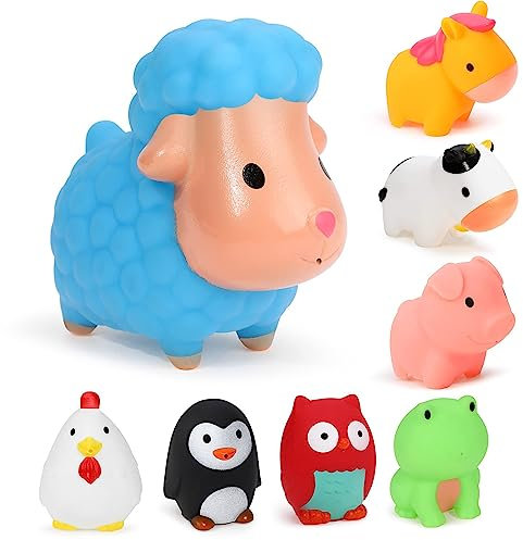 OOTSR Bauernhof Tier Wasserspielzeug für Kinder, Badespielzeug für Kleinkinder, Extrusion Wasser Spielzeug für Baby und Badewanne