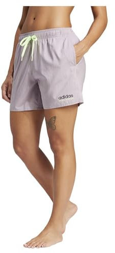 adidas Damen Branded Beach Shorts Badeanzug, preloved fig/Aurora Black, XL