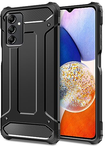 Coolden Hülle für Samsung Galaxy A14 5G Handyhülle Premium [Armor Serie] Outdoor Stoßfest Schutzhülle Handy Hülle Case Silikon TPU + PC Bumper Cover Dual Layer Handyhülle für Samsung A14 5G (Schwarz)