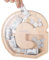 TsunNee Holz Brief Spardose Sparschwein Kreative Brief Münzbank Spardose mit Klare Alphabet Aufkleber, Spardose für Kinder Weihnachten Geburtstagsgeschenk Home DIY Dekoration (Helles Holz G, L)