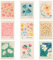Zfseyuh 9 Stück Flower Poster Set,Kunst Posters Vintage Plakat Kunstdrucke,Wall Poster Aesthetic,für Wohnzimmer Schlafzimmer Esszimmer 20 * 25cm, Ohne Rahmen