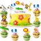 YOUYIKE 40 Stück Zoo Tier Cupcake Toppers, Tiere Geburtstag Tortendeko,Dschungel Tier Cupcake Topper, Dschungel Kuchen Deko, für Kinder Baby Party Geburtstag Party Kuchen Dekoration