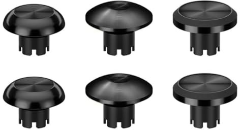 Hzxkqmil Baguettes de Pouce en Métal de Rechange pour Manette PS5 Edge, 6 en 1 Joystick Analogique Thumb Sticks Interchangeable pour PS5 Edge, Noir