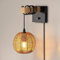 Toolight Applique Murale Intérieur Vintage, Lampes Murale Boho avec Interrupteur, Bois Cage Applique Rotin Luminaire Murale E27 pour Chevet, Salon, Chambre, Couloir (Sans Ampoule)