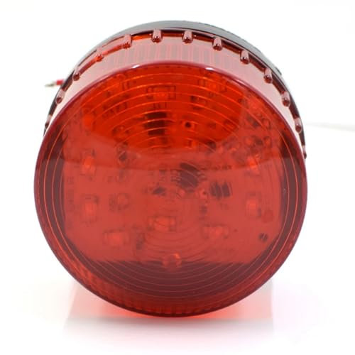 Signal Strobe Blink lampe DC 12V oder 24V LED Gate Blinklicht Lampe Alarm lampe für Swing Sliding Gate Opener/Barrier Gate (Red)