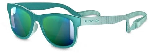 Suavinex, Occhiali da Sole per Bambini da 2-3 Anni, Polarizzati, con Filtro UV 400, Protezione al 100% dai Raggi UVA e UVB, Custodia e cordino Inclusi, Flessibili e Leggeri, Verde