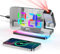 Euakee Wecker mit Projektion, Wecker Digital, 7.4 LED-Spiegeluhr, 10-Farben Nachtlicht, 180° Drehbarem Projektor, USB-C Ladegerät, Projektionswecker für Kinder Schlafzimmer Jungen Mädchen (Schwarz)