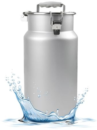 Adima Milchkanne Aus Edelstahl Mit Versiegeltem Deckel Und Tragegriff, Tragebehälter Für Milch, Wein, Wasser, Flüssigkeitsbehälter, Aufbewahrung Und Transport,10L