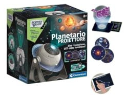 Clementoni - Projecteur Spatial - Planétarium interactif - Apprenez l'astronomie dans Votre Chambre - App avec réalité augmentée et curiosités du système Solaire - Enfants à partir de 8 Ans - 55564
