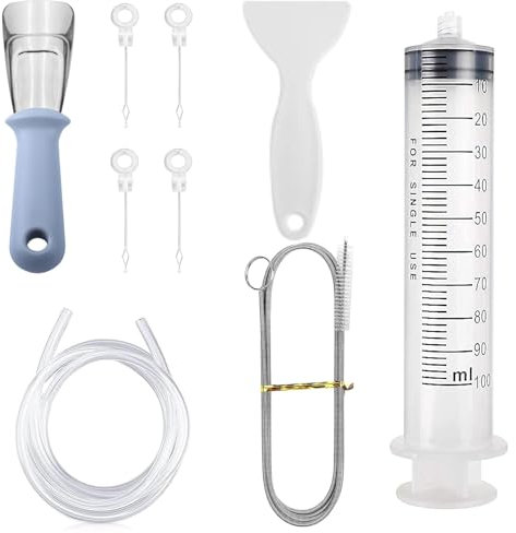 Bettinay 9PCS Fridge Drain Dredger and Cleaning Set, Fridge Hole Emptying Dreger Kit Tool with Multifunctional DeIcing Shovel